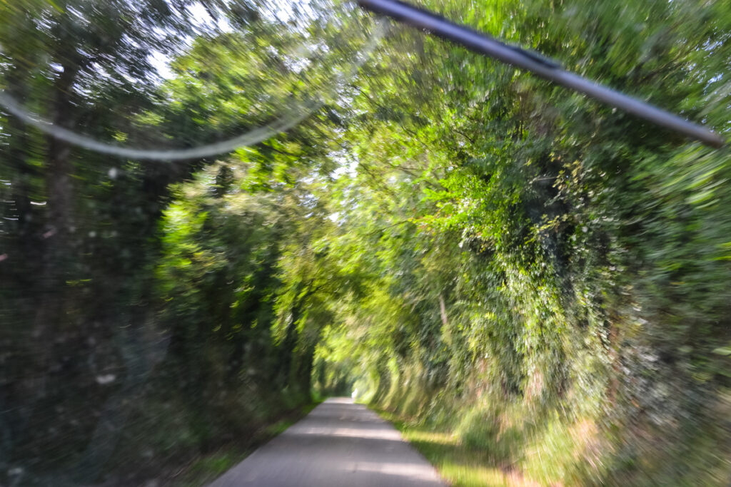 Riding a Jeep through Normandy countryside
