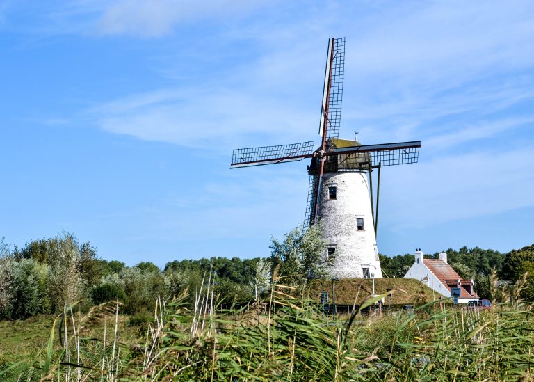 Biking in Bruges, Belgium