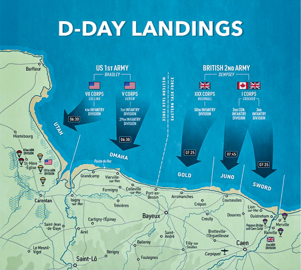 D-Day-landing-beaches Normandy France