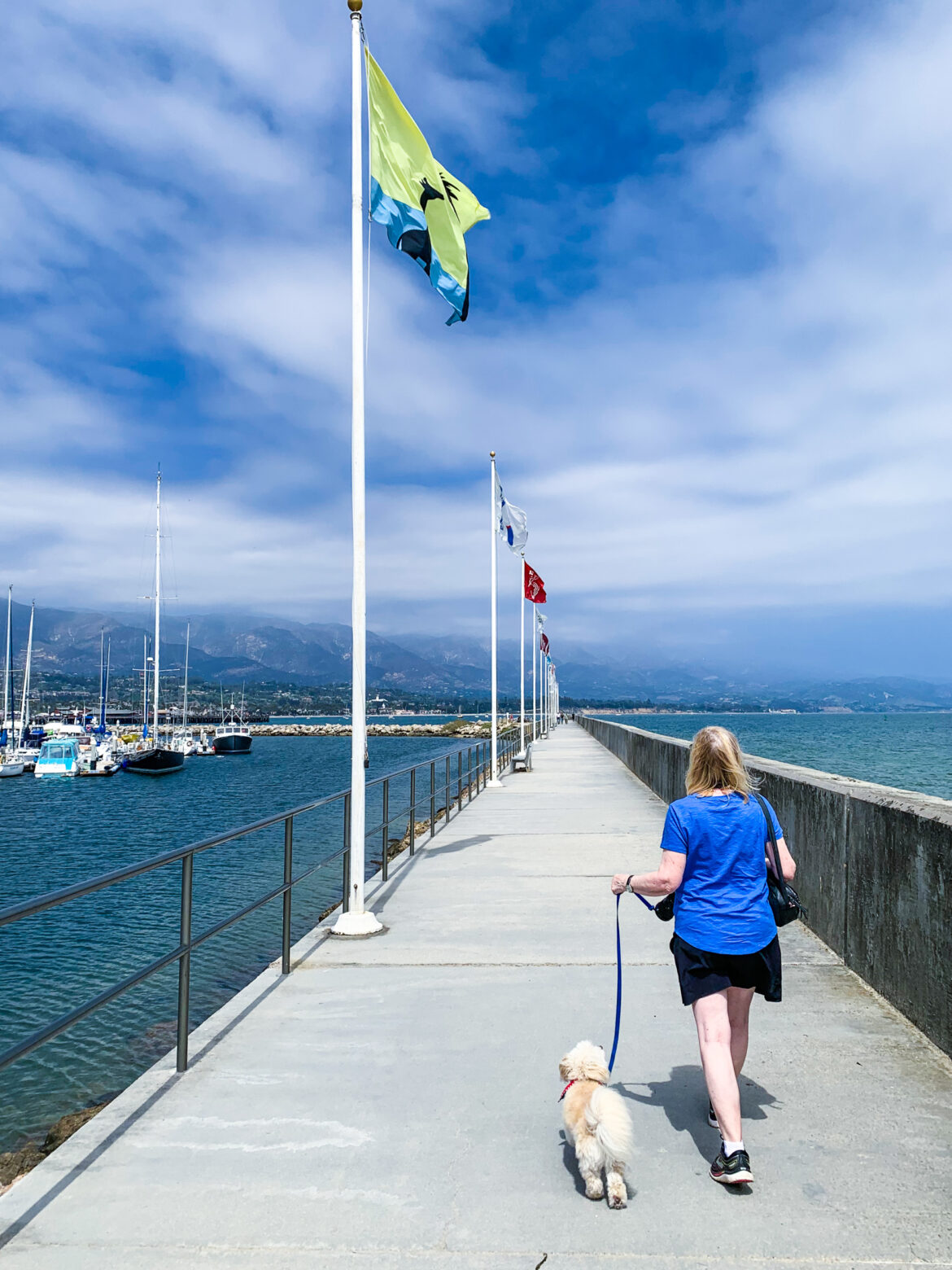 Walking on the Santa Barbara breakwater