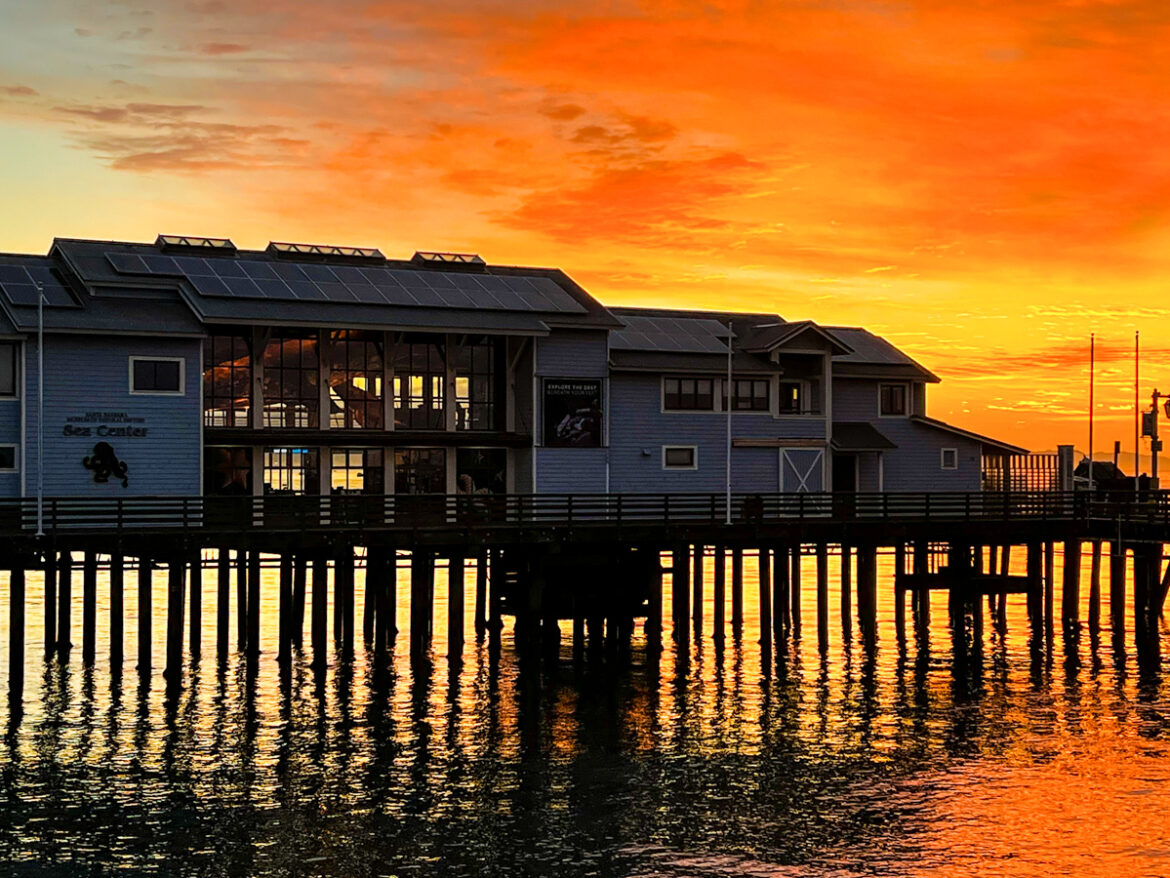 Stearns Wharf Santa Barbara at Sunrise