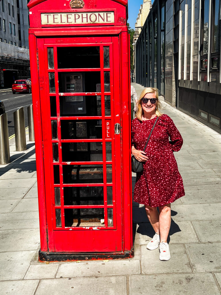 London iconic red phone booth