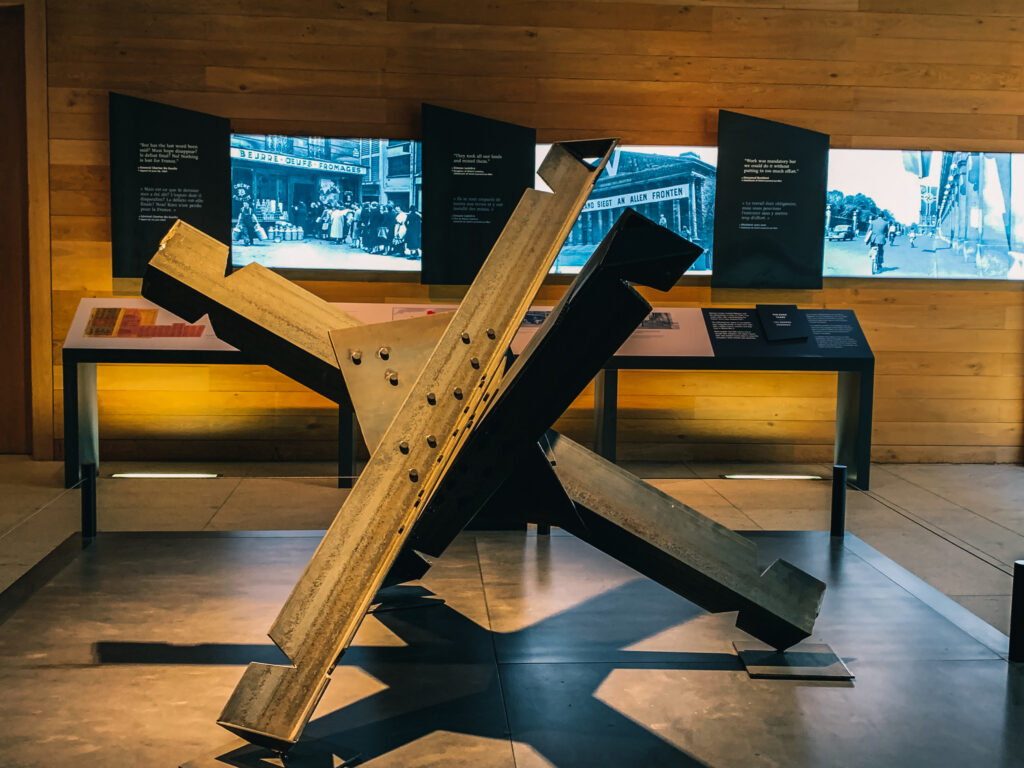 War scene at Overlord Museum at Omaha Beach Normandy