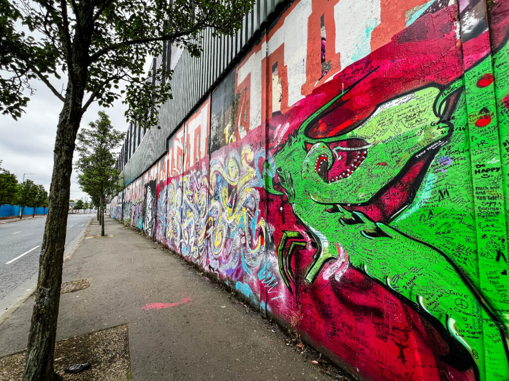 Peace Wall in West Belfast