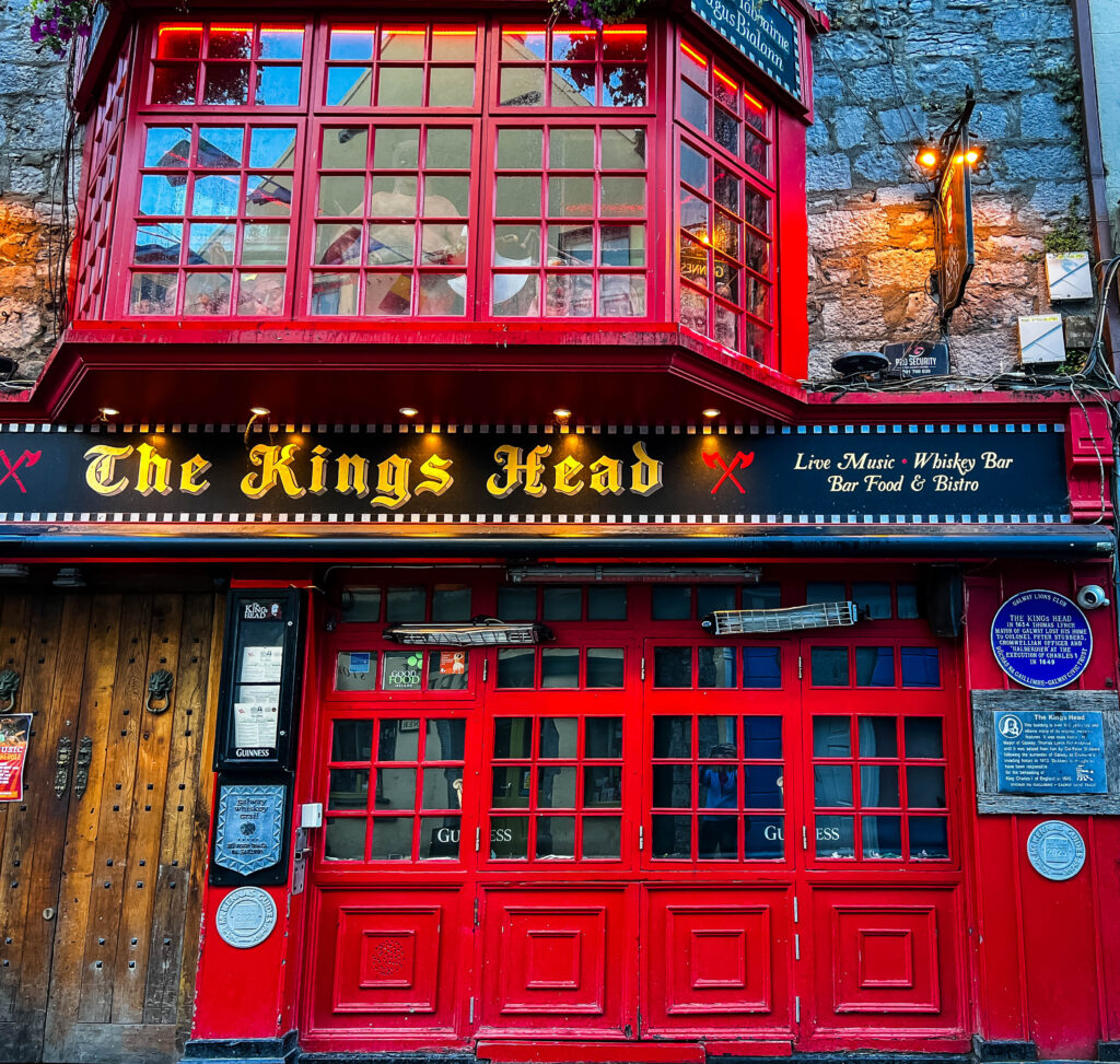 Red pub in Galway